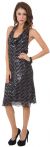 Main image of Halter Neck Knee Length Sequined Cocktail Dress